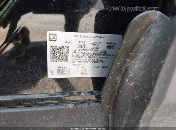 KL79MUSL5SB020775 2025 CHEVROLET TRAILBLAZER Black Вид підкапотного простору