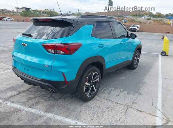 KL79MUSL6NB076261 2022 CHEVROLET TRAILBLAZER Turquoise Tył prawy