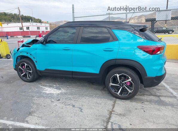KL79MUSL6NB076261 2022 CHEVROLET TRAILBLAZER Turquoise Widok wnętrza 360 stopni