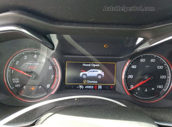 KL79MUSL8NB137173 2022 CHEVROLET TRAILBLAZER Black Instrument cluster view