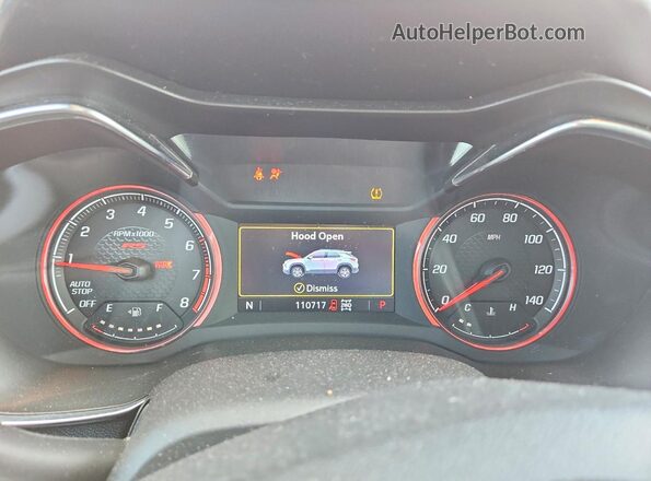 KL79MUSLXMB064533 2021 CHEVROLET TRAILBLAZER White Instrument cluster view