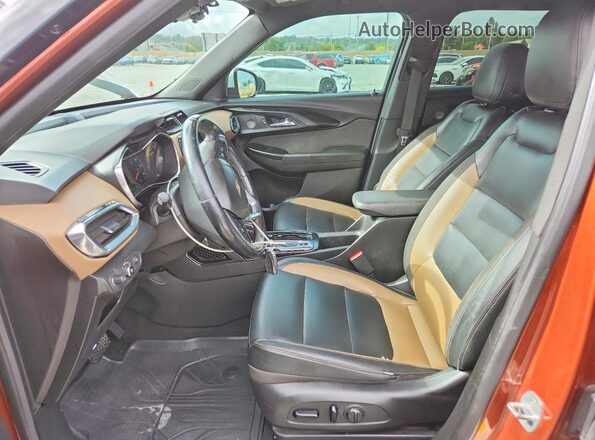 KL79MVSL3MB149588 2021 CHEVROLET TRAILBLAZER Orange Вид салону спереду