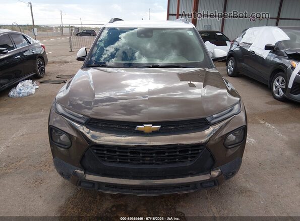 KL79MVSL5NB118778 2022 CHEVROLET TRAILBLAZER Brown Instrument cluster view