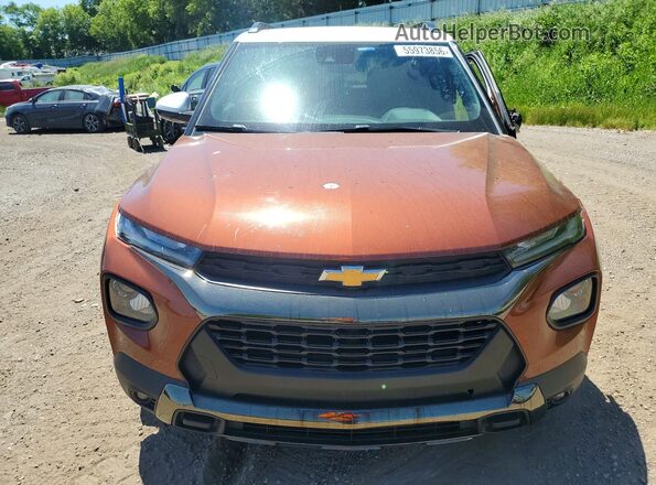 KL79MVSL8MB077481 2021 CHEVROLET TRAILBLAZER Orange Widok z przodu