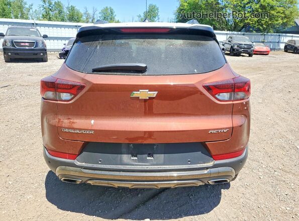 KL79MVSL8MB077481 2021 CHEVROLET TRAILBLAZER Orange Widok z tyłu