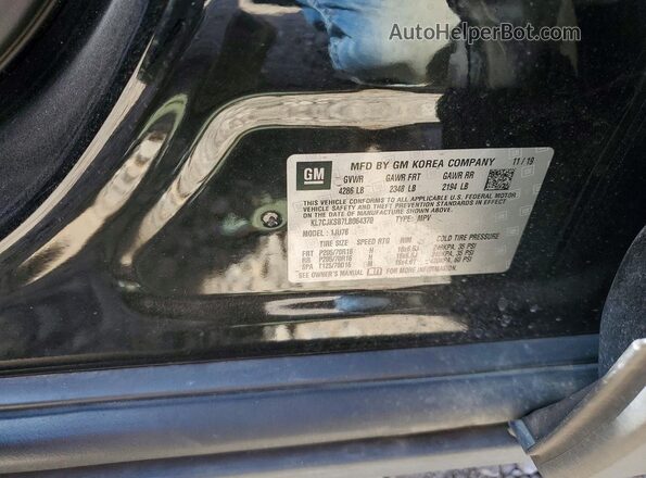 KL7CJKSB7LB064370 2020 CHEVROLET TRAX Черный Вид подкапотного пространства