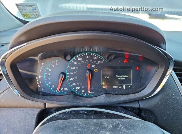 KL7CJKSM4NB522628 2022 CHEVROLET TRAX Silver Vista del cuadro de instrumentos