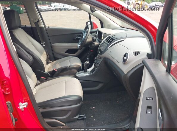 KL7CJLSB0GB739035 2016 CHEVROLET TRAX Red Widok wnętrza z przodu