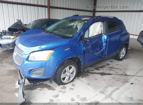 KL7CJLSB3GB709284 2016 CHEVROLET TRAX Blue Առջևի ձախ երեք քառորդ տեսարան