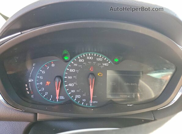 KL7CJNSB6JB609974 2018 CHEVROLET TRAX Silver ხელსაწყოთა პანელის ხედი