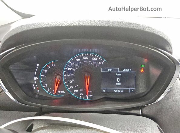 KL7CJPSM0MB371895 2021 CHEVROLET TRAX Blue Вид щитка приладів