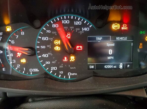 KL7CJPSM5NB565467 2022 CHEVROLET TRAX Blue Вид щитка приладів