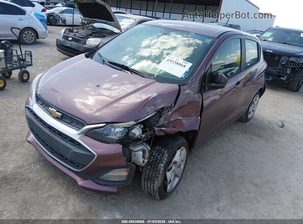 KL8CB6SA0KC706489 2019 CHEVROLET SPARK Purple წინა მარცხენა ხედი სამი მეოთხედიდან