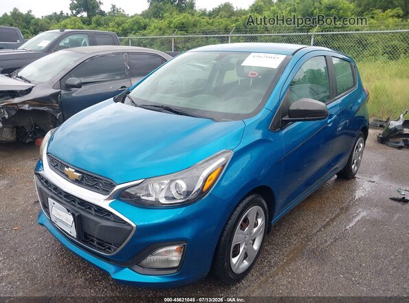KL8CB6SA3KC704445 2019 CHEVROLET SPARK Синий Передняя левая четверть