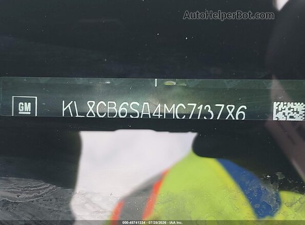 KL8CB6SA4MC713786 2021 CHEVROLET SPARK Black ძრავის განყოფილების ხედი