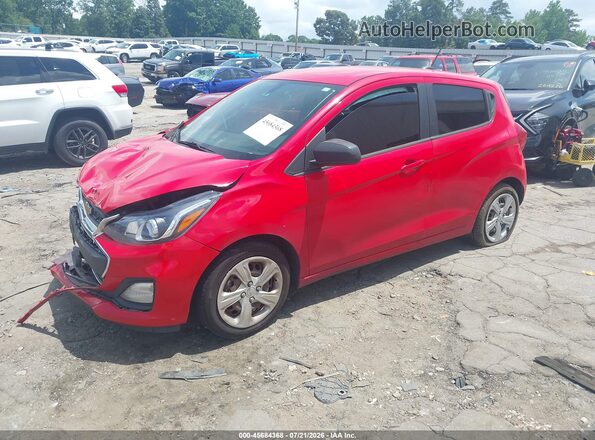 KL8CB6SA9KC717863 2019 CHEVROLET SPARK Red წინა მარცხენა ხედი სამი მეოთხედიდან