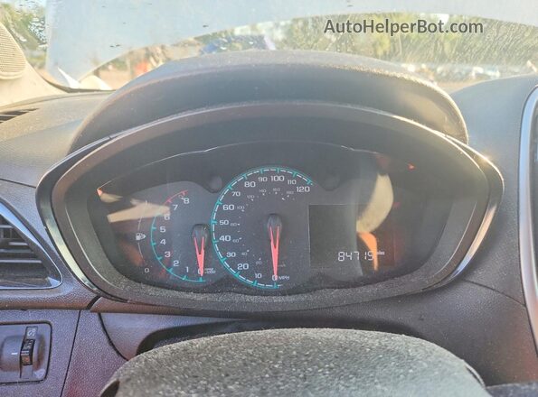 KL8CB6SAXJC433687 2018 CHEVROLET SPARK White Widok zestawu wskaźników