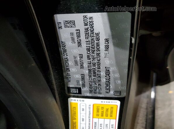 KL8CB6SAXLC400417 2020 CHEVROLET SPARK Black Շարժիչի բաժամունքի տեսք