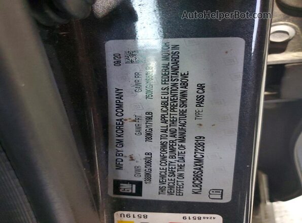 KL8CB6SAXMC723819 2021 CHEVROLET SPARK Gray Շարժիչի բաժամունքի տեսք