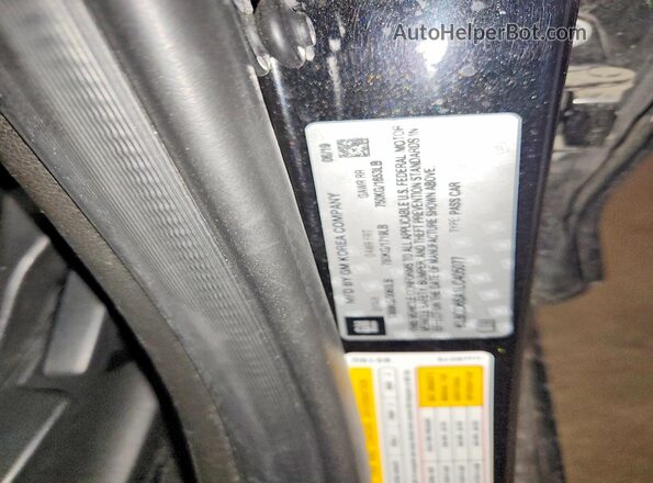 KL8CD6SA1LC405077 2020 CHEVROLET SPARK Black Vista de la etiqueta del VIN