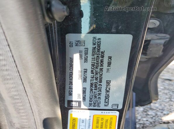 KL8CD6SA1MC216463 2021 CHEVROLET SPARK Black Vista del compartimento del motor