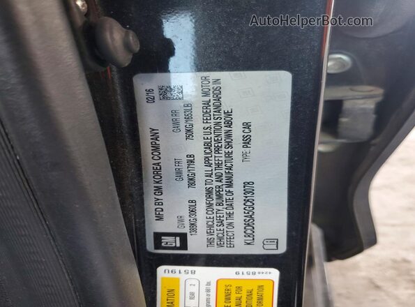 KL8CD6SA5GC613078 2016 CHEVROLET SPARK Black Շարժիչի բաժամունքի տեսք