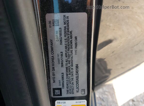 KL8CD6SA5LC451964 2020 CHEVROLET SPARK Black Vista del compartimento del motor