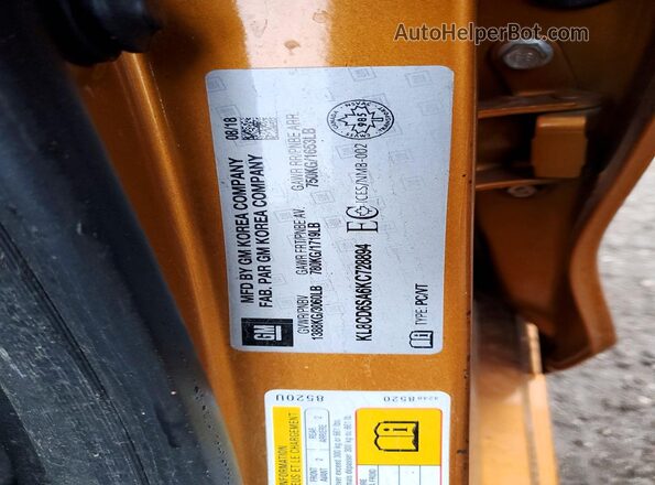 KL8CD6SA6KC728894 2019 CHEVROLET SPARK Burn ძრავის განყოფილების ხედი