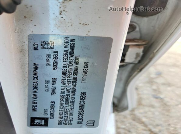 KL8CD6SA6MC745696 2021 CHEVROLET SPARK White ძრავის განყოფილების ხედი