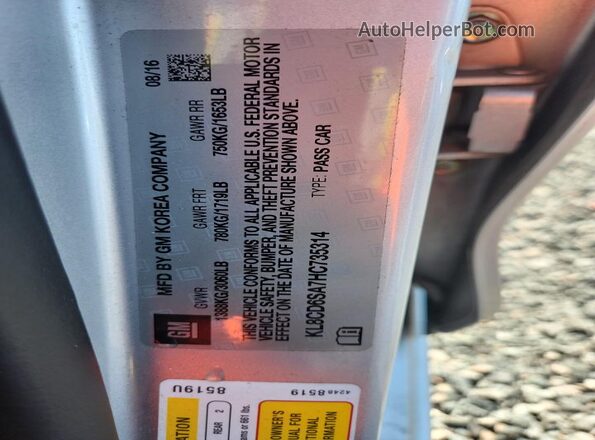 KL8CD6SA7HC735314 2017 CHEVROLET SPARK Серебряный Вид подкапотного пространства