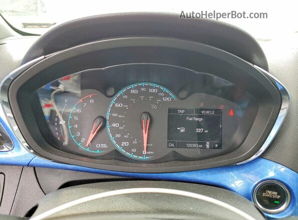 KL8CF6SA4JC438923 2018 CHEVROLET SPARK Blue Вид щитка приладів