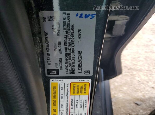 KL8CH6SA2MC226956 2021 CHEVROLET SPARK Charcoal ძრავის განყოფილების ხედი