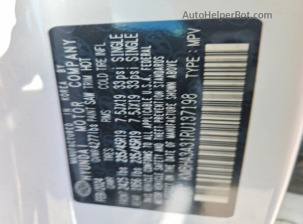 KM8HA3A31RU137198 2024 HYUNDAI KONA White 360 interior view