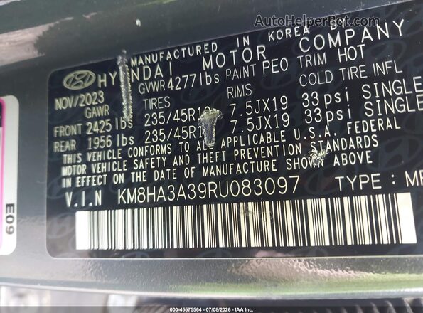 KM8HA3A39RU083097 2024 HYUNDAI KONA Gray Engine compartment view