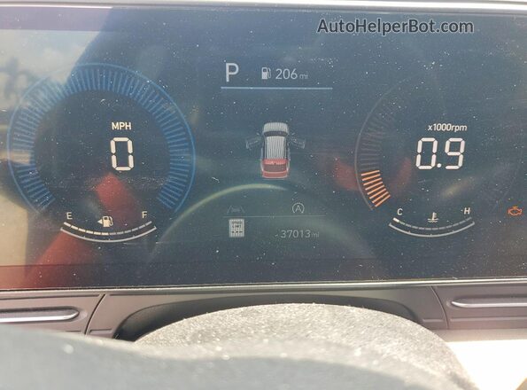 KM8HA3AB0RU115040 2024 HYUNDAI KONA Blue ხელსაწყოთა პანელის ხედი