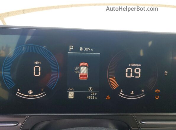 KM8HA3AB5TU370483 2026 HYUNDAI KONA Gray ხელსაწყოთა პანელის ხედი
