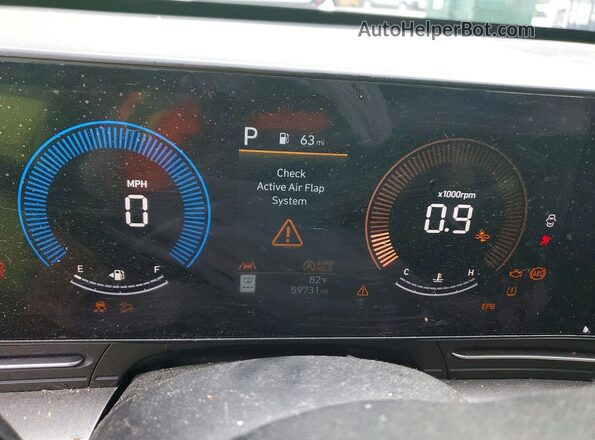 KM8HA3AB7RU115729 2024 HYUNDAI KONA Желтый Вид щитка приборов