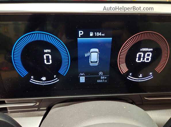 KM8HACAB1SU255992 2025 HYUNDAI KONA Gray Instrument cluster view