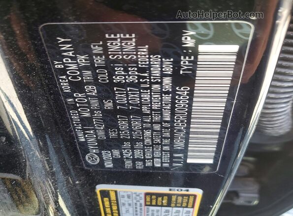 KM8HACAB5RU096646 2024 HYUNDAI KONA Blue Widok naklejki z numerem VIN