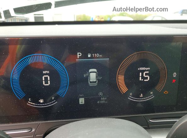 KM8HACAB5SU235454 2025 HYUNDAI KONA Black ხელსაწყოთა პანელის ხედი