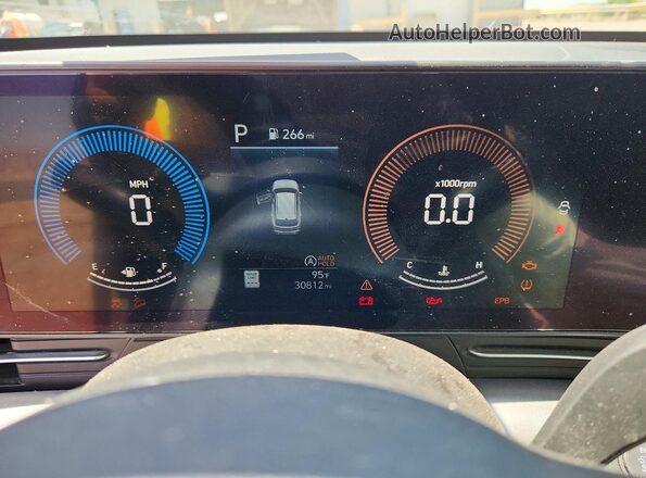 KM8HACAB6RU147653 2024 HYUNDAI KONA Зеленый Вид щитка приборов