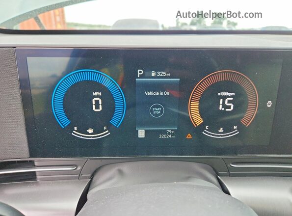 KM8HB3AB2RU118082 2024 HYUNDAI KONA Gray Widok zestawu wskaźników
