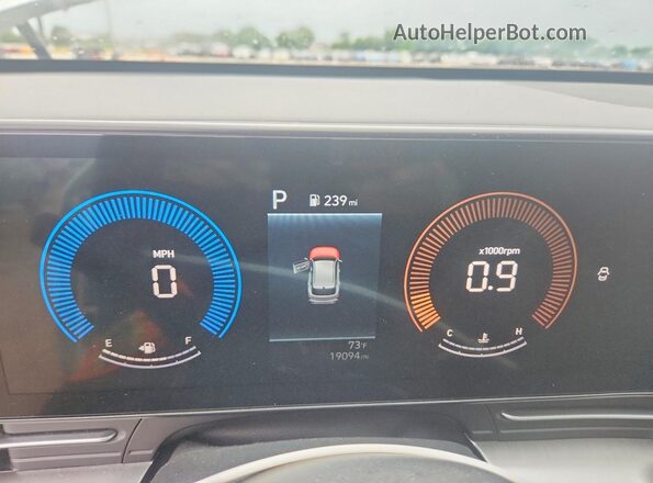 KM8HB3AB4SU307273 2025 HYUNDAI KONA White Widok zestawu wskaźników