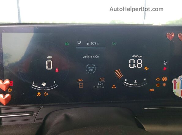 KM8HB3AB6RU081778 2024 HYUNDAI KONA Красный Вид щитка приборов