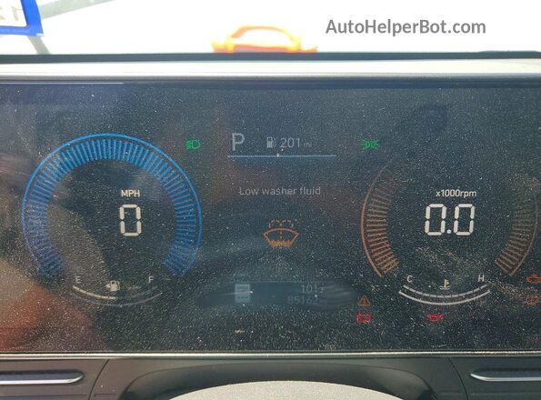 KM8HB3AB7RU147819 2024 HYUNDAI KONA White Вид щитка приладів
