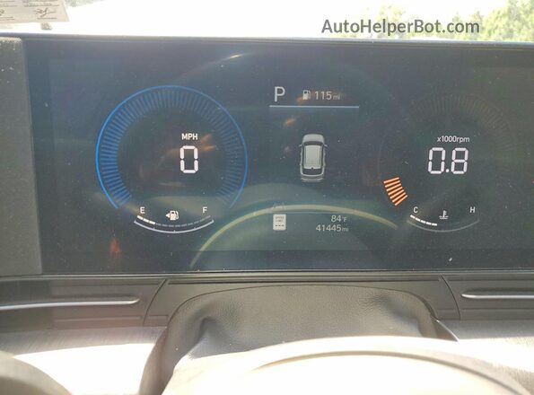 KM8HB3AB8RU057580 2024 HYUNDAI KONA Gray Widok zestawu wskaźników