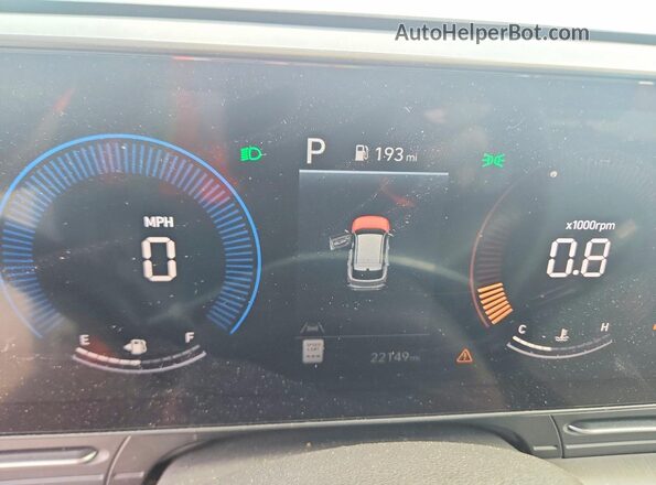 KM8HB3AB9RU041257 2024 HYUNDAI KONA White Սարքավորումների վահանակի տեսք