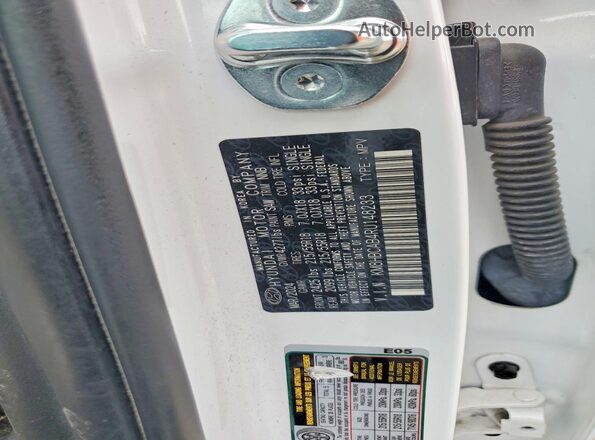 KM8HBCAB4RU148233 2024 HYUNDAI KONA White VIN კოდის სტიკერის ხედი