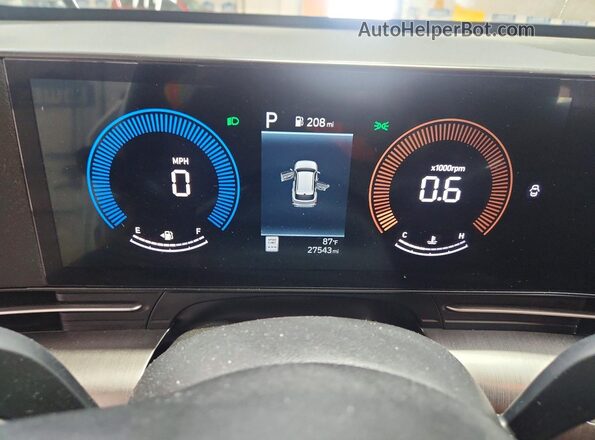 KM8HBCAB5SU308660 2025 HYUNDAI KONA White Vista del cuadro de instrumentos