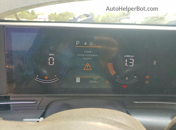 KM8HBCAB6SU321823 2025 HYUNDAI KONA Blue Вид щитка приладів